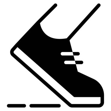 Açık Hava Jogging Simgesi, Beyaz Arkaplanda Basit Vektör İllüstrasyonu