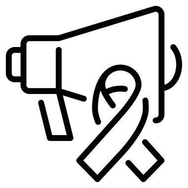 Kampanya Simgesi, Beyaz Arkaplanda Basit Vektör İllüstrasyonu