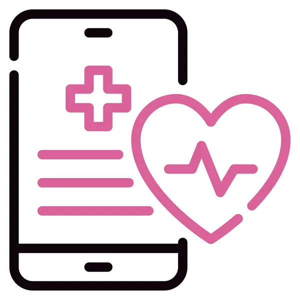 Kardiyo Egzersiz Simgesi, Beyaz Arkaplan Üzerine Basit Vektör İllüstrasyonu