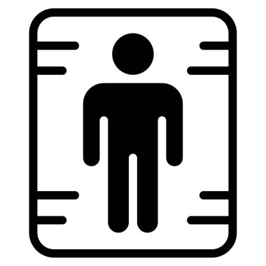 Giyilebilir Sağlık İzleyici Simgesi, Beyaz Arkaplan Üzerine Basit Vektör İllüstrasyonu