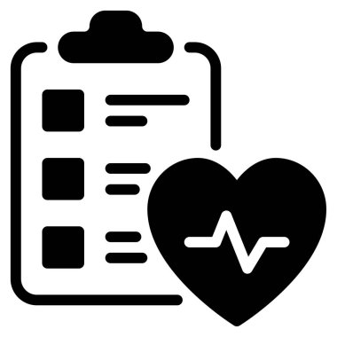 Sağlık Denetimi Simgesi, Beyaz Arkaplanda Basit Vektör İllüstrasyonu