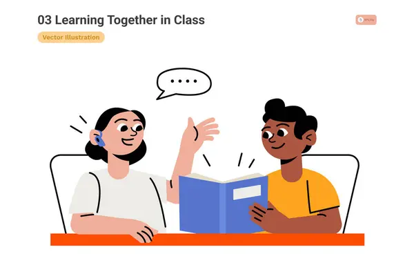 Sınıfta Birlikte Öğrenmek, Beyaz Geçmişe İzole Edilmiş Renkli Kavram