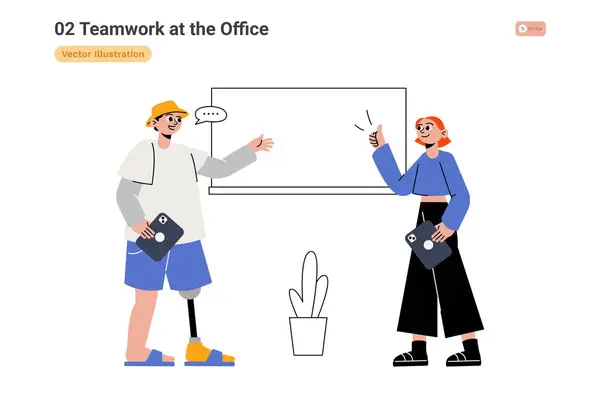 Ofiste takım çalışması, Beyaz Arkaplanda Renkli Kavram