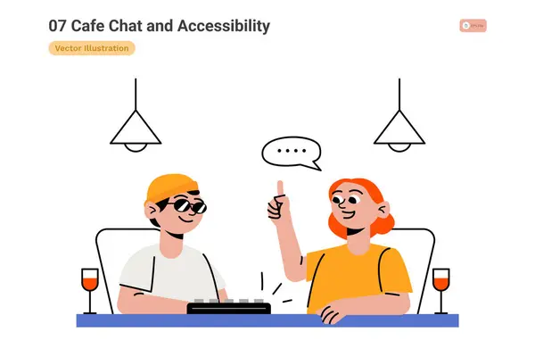 Kafe Sohbeti ve Erişilebilirlik, Beyaz Arkaplanda Ayrı Tutulan Renkli Kavram 