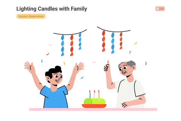 Aileyle Aydınlatma Mumları, Beyaz Arkaplanda İzole Edilmiş Renkli Kavram