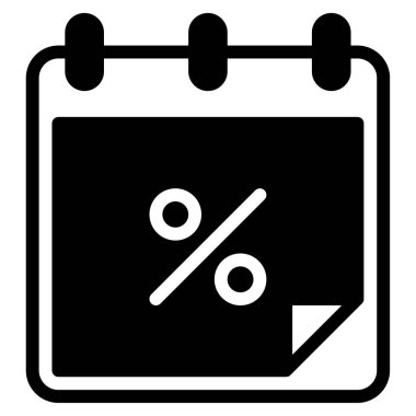 Takvim simgesi, beyaz arkaplanda basit vektör illüstrasyonu