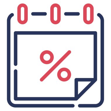 Takvim simgesi, beyaz arkaplanda basit vektör illüstrasyonu