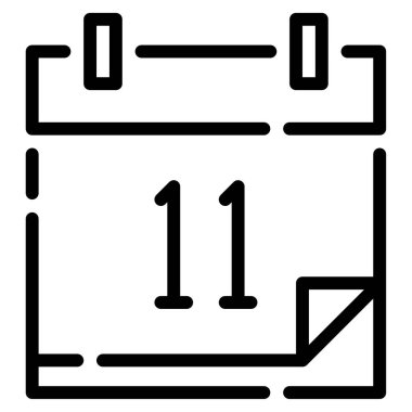 Takvim simgesi, beyaz arkaplanda basit vektör illüstrasyonu