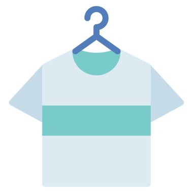 Temiz Kıyafet Simgesi, Beyaz Arkaplanda Basit Vektör İllüstrasyonu