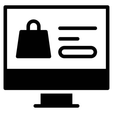 Bilgisayar Simgesi, Beyaz Arkaplanda Basit Vektör Resimleri 