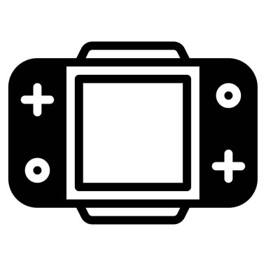 Konsol Simgesi, Beyaz Arkaplanda Basit Vektör İllüstrasyonu 