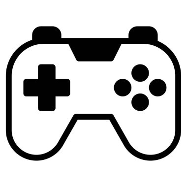 Denetleyici Simgesi, Beyaz Arkaplanda Basit Vektör İllüstrasyonu 