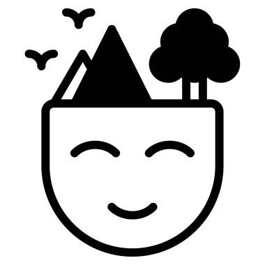 Coping Strategies Simgesi, Beyaz Arkaplanda Basit Vektör İllüstrasyonu 