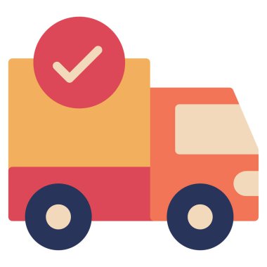 Dağıtım Simgesi, Beyaz Arkaplanda Basit Vektör İllüstrasyonu 