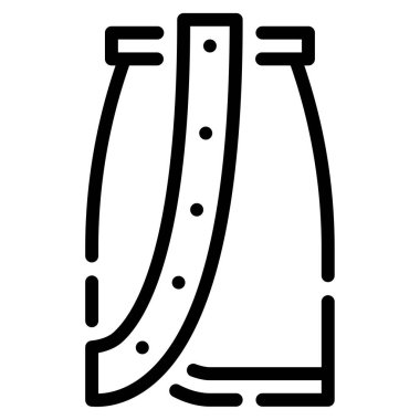 Dhoti Simgesi, Beyaz Arkaplanda Basit Vektör İllüstrasyonu 