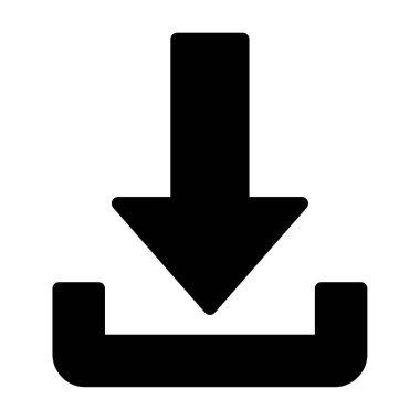 Beyaz Arkaplanda Simge İndir, Basit Vektör İllüstrasyonu 