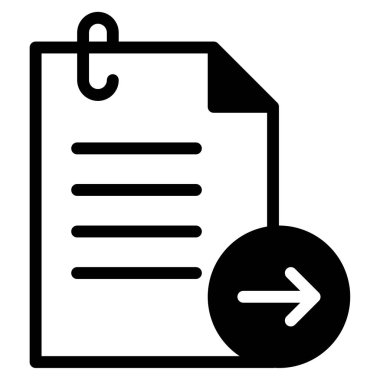 Dosya Simgesi Aktar, Beyaz Arkaplanda Basit Vektör İllüstrasyonu 