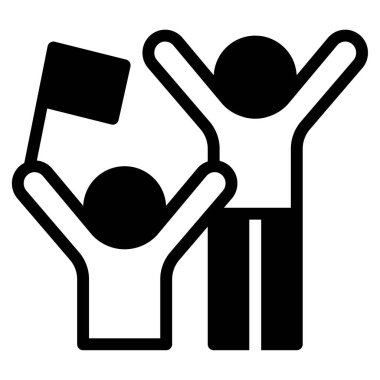 Hayranlar Simgesi, Beyaz Arkaplanda Basit Vektör İllüstrasyonu 