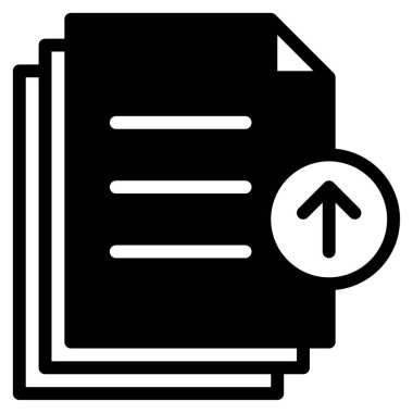 Dosya Yükleyici Simgesi, Beyaz Arkaplanda Basit Vektör İllüstrasyonu 