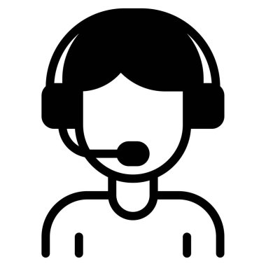 Oyuncu Simgesi, Beyaz Arkaplanda Basit Vektör İllüstrasyonu 