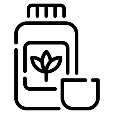 Saç Bakım Simgesi, Beyaz Arkaplanda Basit Vektör İllüstrasyonu 