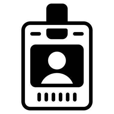 Hastane Kimlik Simgesi Simgesi, Beyaz Arkaplanda Basit Vektör Resimleri 