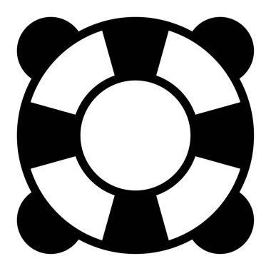 Lifesaver Simgesi, Beyaz Arkaplanda Basit Vektör İllüstrasyonu 