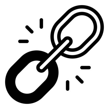 Beyaz Arkaplanda Bağlantı Simgesi, Basit Vektör ResmiComment 