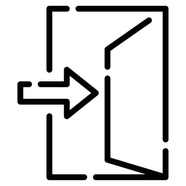 Beyaz Arkaplanda Giriş Simgesi, Basit Vektör İllüstrasyonu 