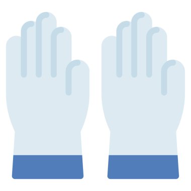 Tıbbi Eldiven Simgesi, Beyaz Arkaplanda Basit Vektör Resimleri 