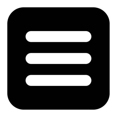 Menü Simgesi, Beyaz Arkaplan Basit Vektör ResmiComment 