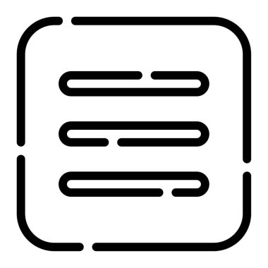 Menü Simgesi, Beyaz Arkaplan Basit Vektör ResmiComment 