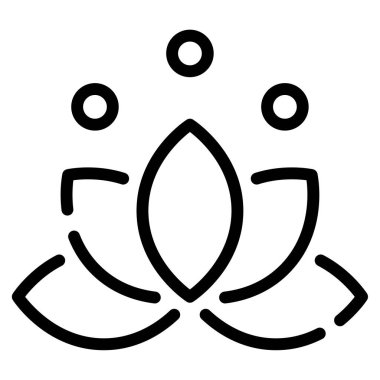  Farkındalık Meditasyon Simgesi, Beyaz Arkaplan Üzerine Basit Vektör İllüstrasyonu 