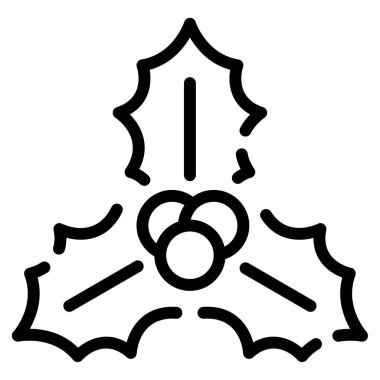 Ökse otu Simgesi, Beyaz Arkaplan Üzerine Basit Vektör İllüstrasyonu 