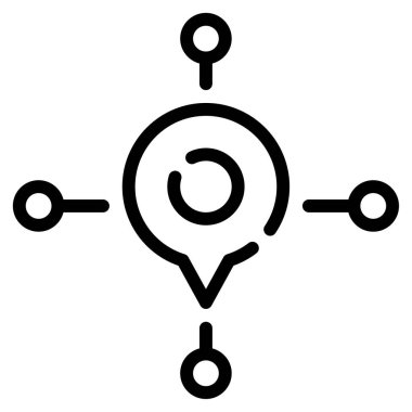 Düğüm Simgesi, Beyaz Arkaplanda Basit Vektör İllüstrasyonu 