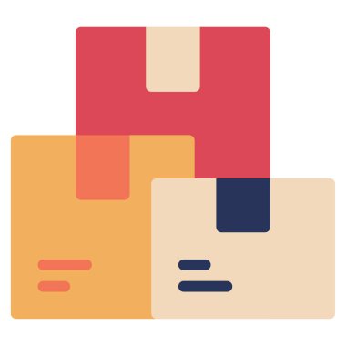 Parsel Simgesi, Beyaz Arkaplanda Basit Vektör İllüstrasyonu 