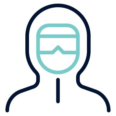 Kişisel Koruyucu Ekipman Simgesi, Beyaz Arkaplan Üzerine Basit Vektör Resimleri 