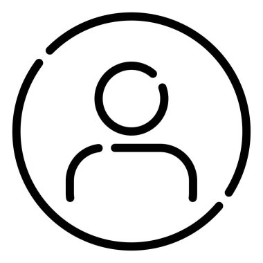 Profil Simgesi, Beyaz Arkaplanda Basit Vektör İllüstrasyonu 