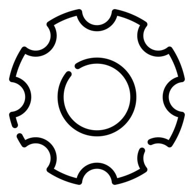 Ayarlar Simgesi, Beyaz Arkaplanda Basit Vektör İllüstrasyonu