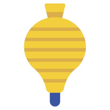 Dönen Üst Simge, Beyaz Arkaplanda Basit Vektör İllüstrasyonu