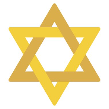 David Simgesi Yıldızı, Beyaz Arkaplanda Basit Vektör İllüstrasyonu