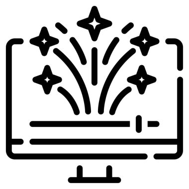 Flamalar Simgesi, Beyaz Arkaplanda Basit Vektör İllüstrasyonu