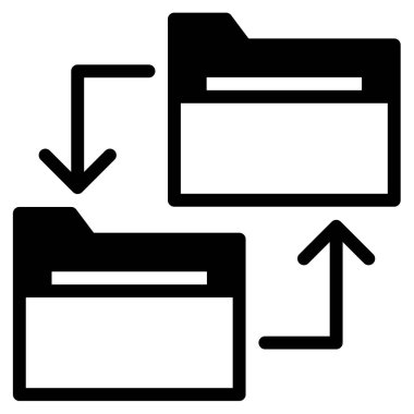 Veri Simgesi Aktar, Beyaz Arkaplanda Basit Vektör İllüstrasyonu