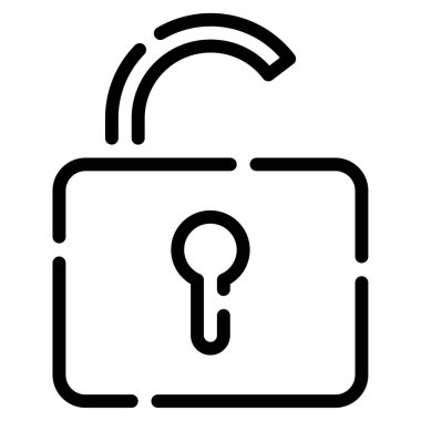 Beyaz Arkaplanda Simge, Basit Vektör Resmini Aç