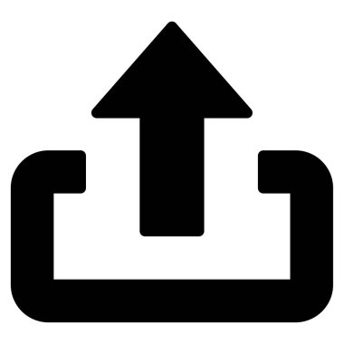 Beyaz Arkaplanda Simge Yükle, Basit Vektör İllüstrasyonu