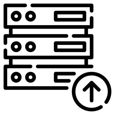 Sunucu Simgesine Gönder, Beyaz Arkaplanda Basit Vektör Resimleri