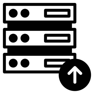 Sunucu Simgesine Gönder, Beyaz Arkaplanda Basit Vektör Resimleri