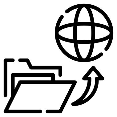 Beyaz Arkaplanda Simge Yükle, Basit Vektör İllüstrasyonu