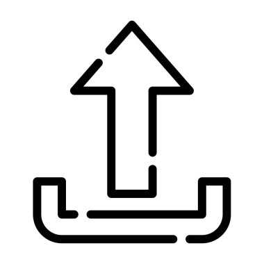 Beyaz Arkaplanda Simge Yükle, Basit Vektör İllüstrasyonu