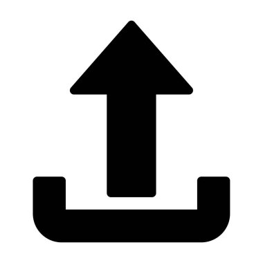 Beyaz Arkaplanda Simge Yükle, Basit Vektör İllüstrasyonu